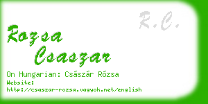 rozsa csaszar business card
